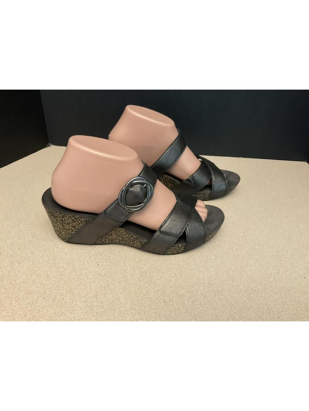 Womens Dansko Susie Graphite Milled Nubuck Comfort Sandals. Size 39-US 9. Nice!